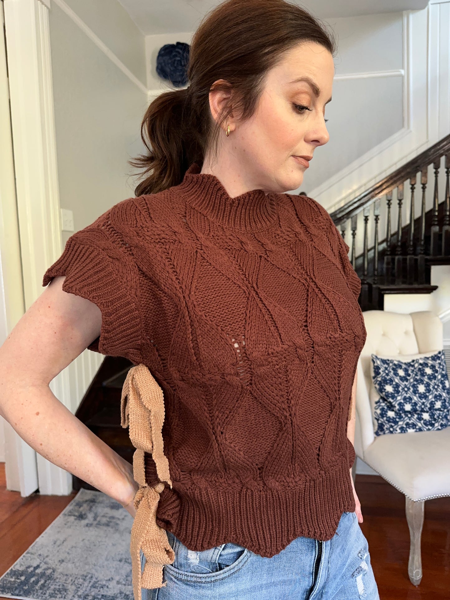 Chocolate Brown Sweater Vest