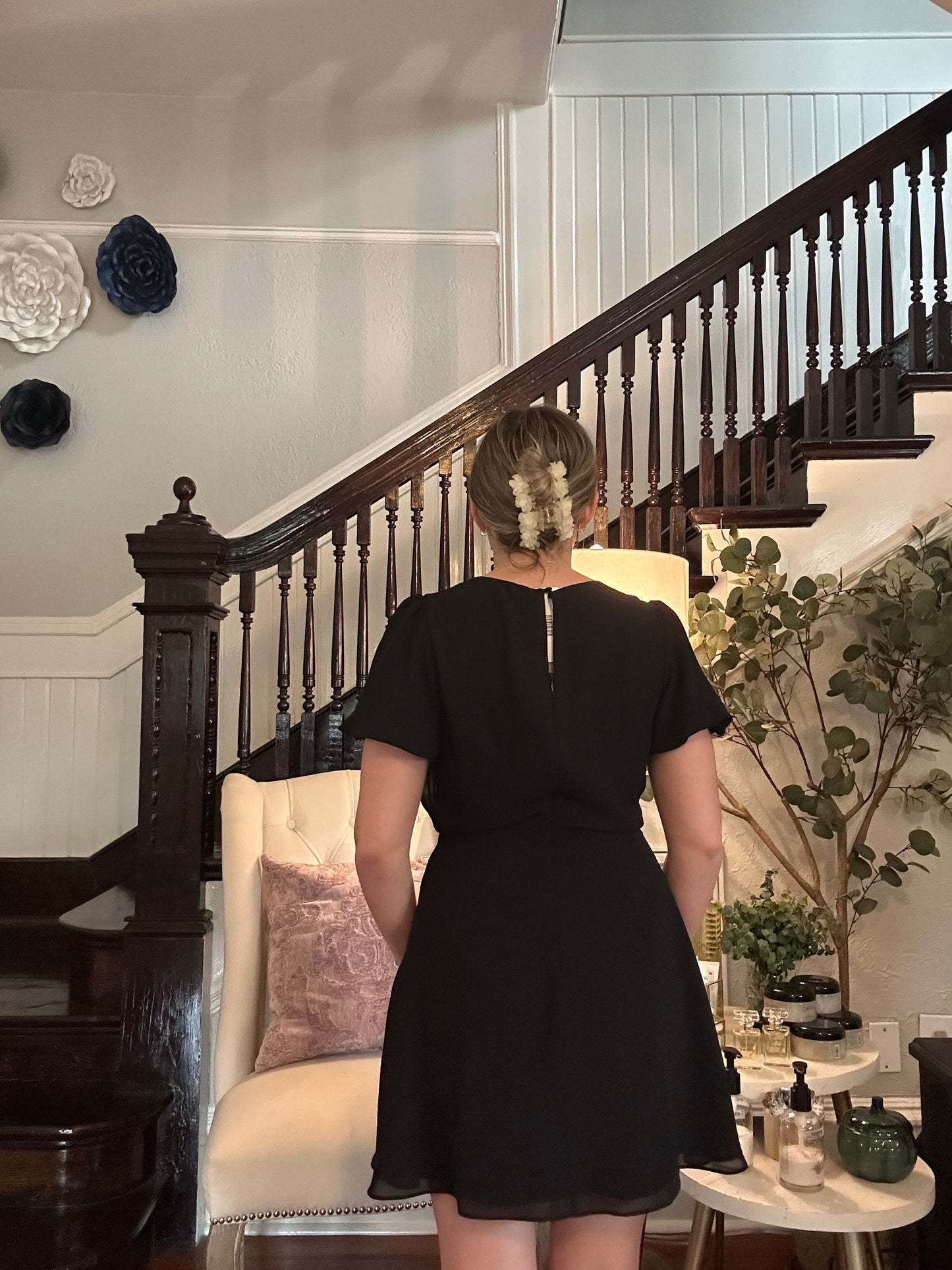 Black Front Tie Dress