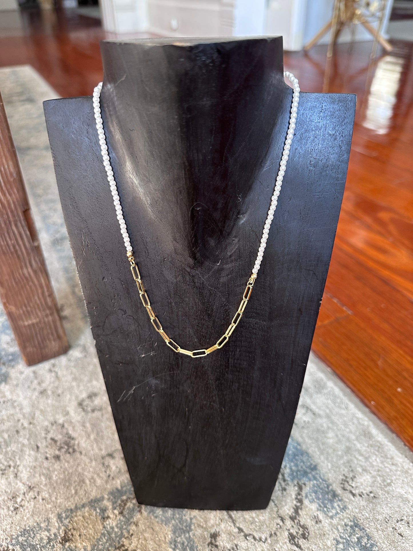 Ann pearl chain necklace