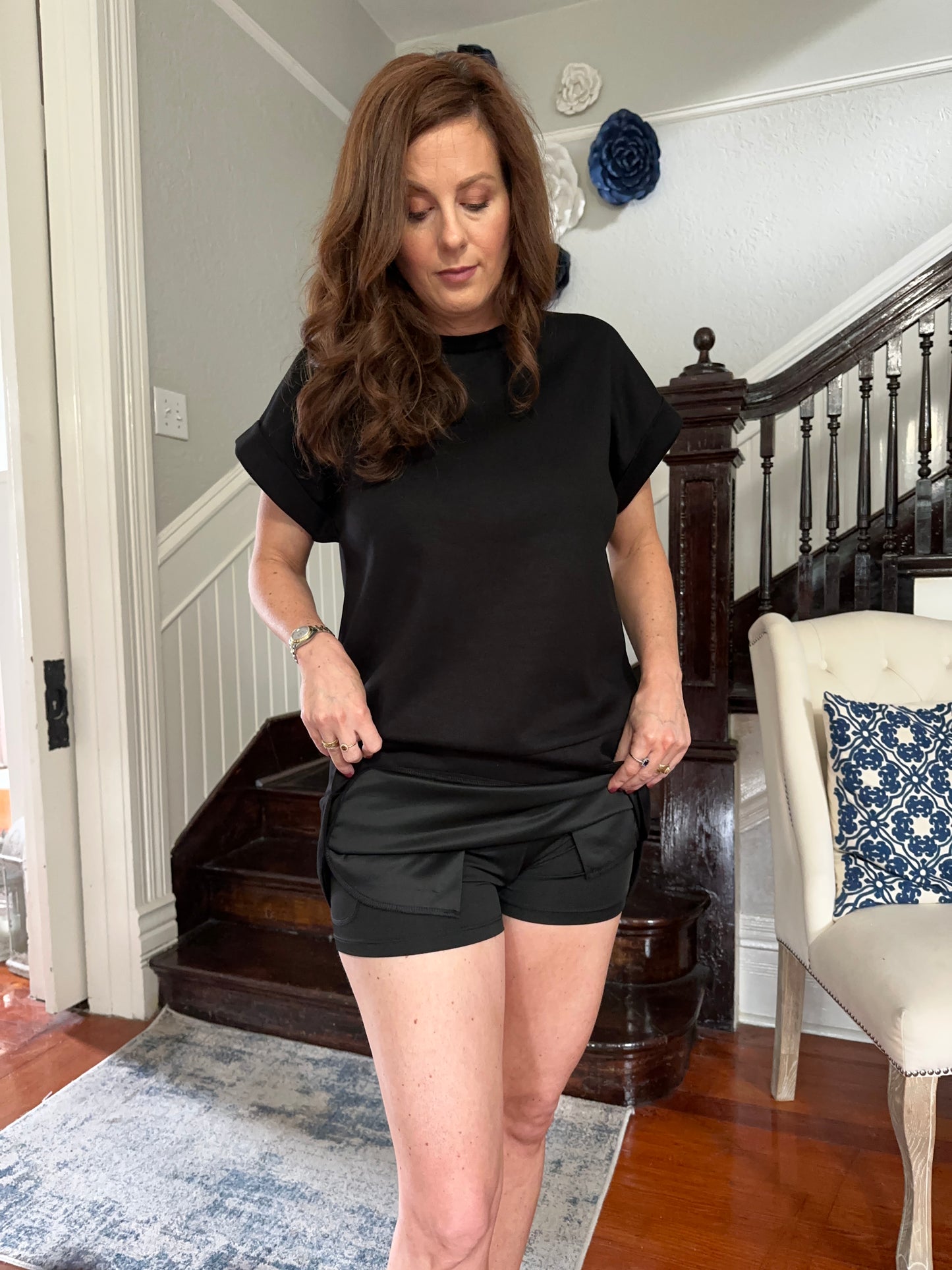 Black Active Skort