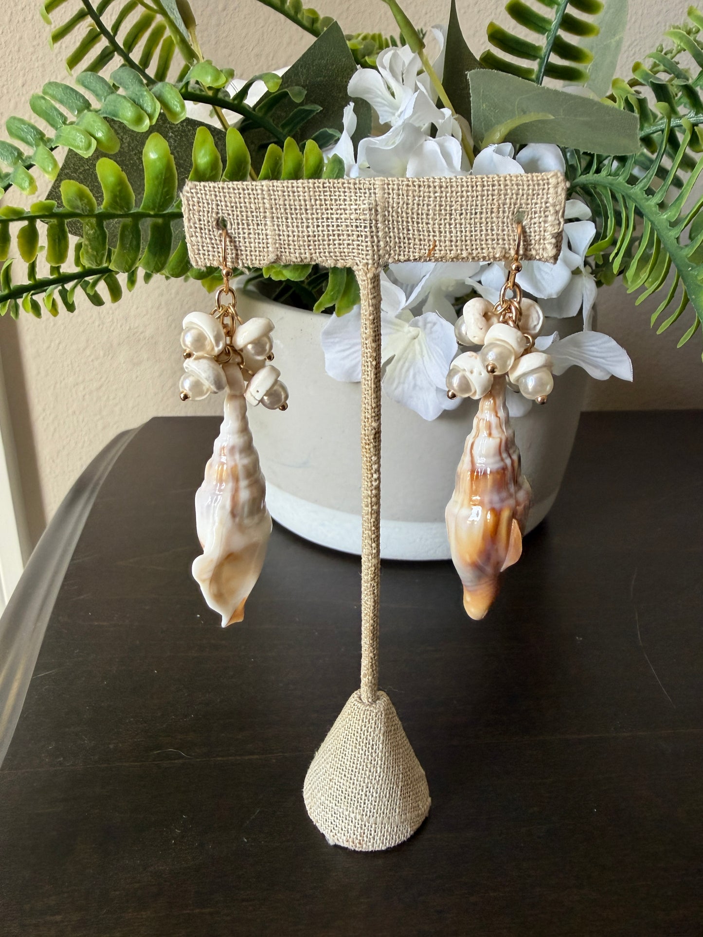Sea Shell Drop Earrings