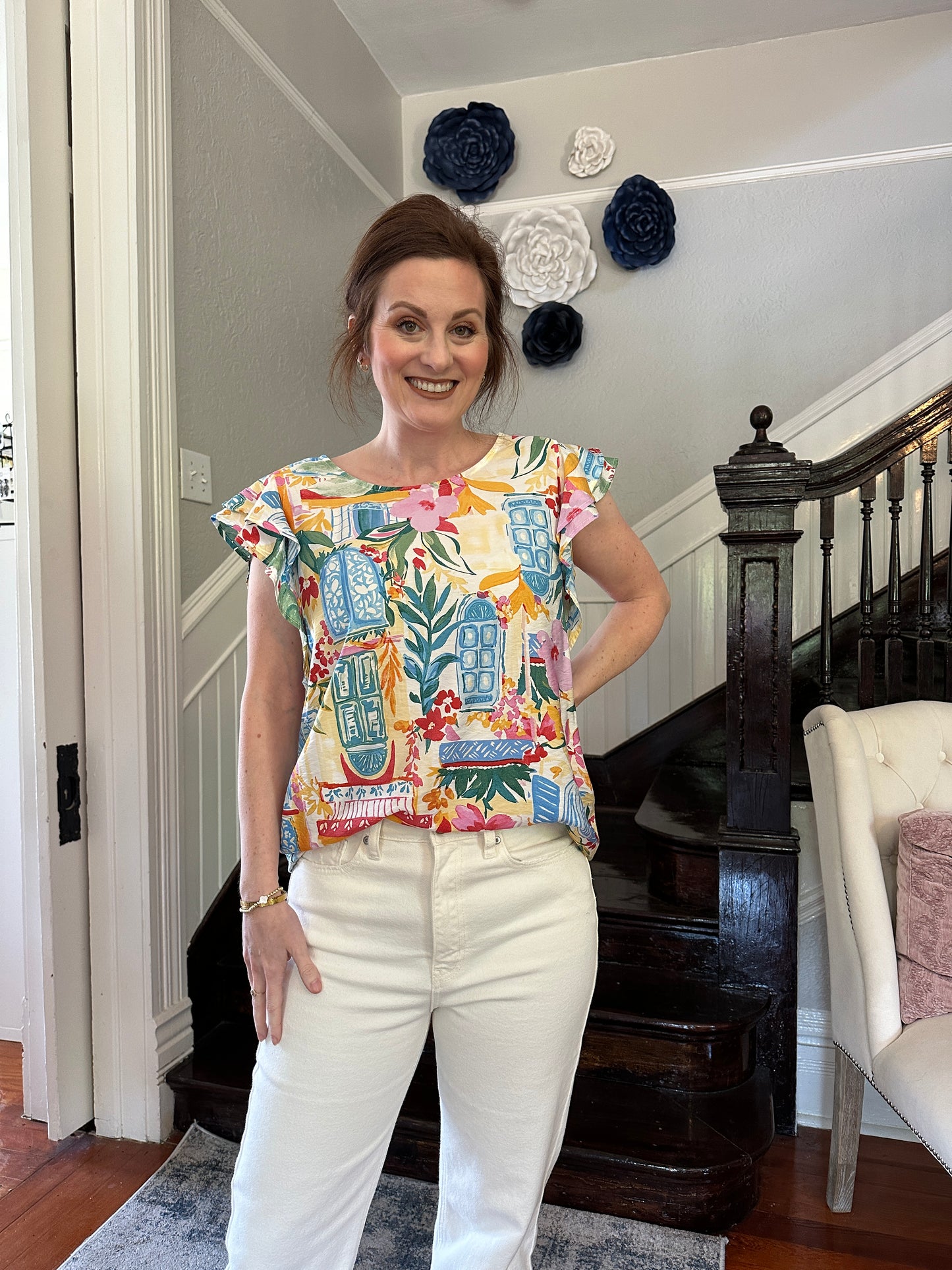 Tropical Print Top