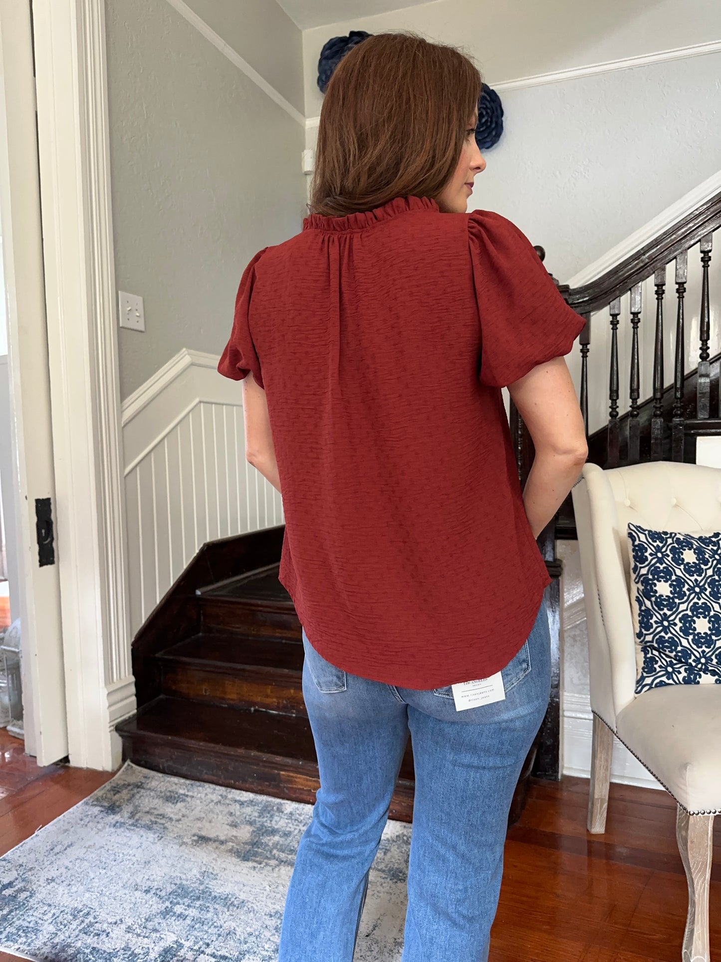Mocha Brown Textured Top