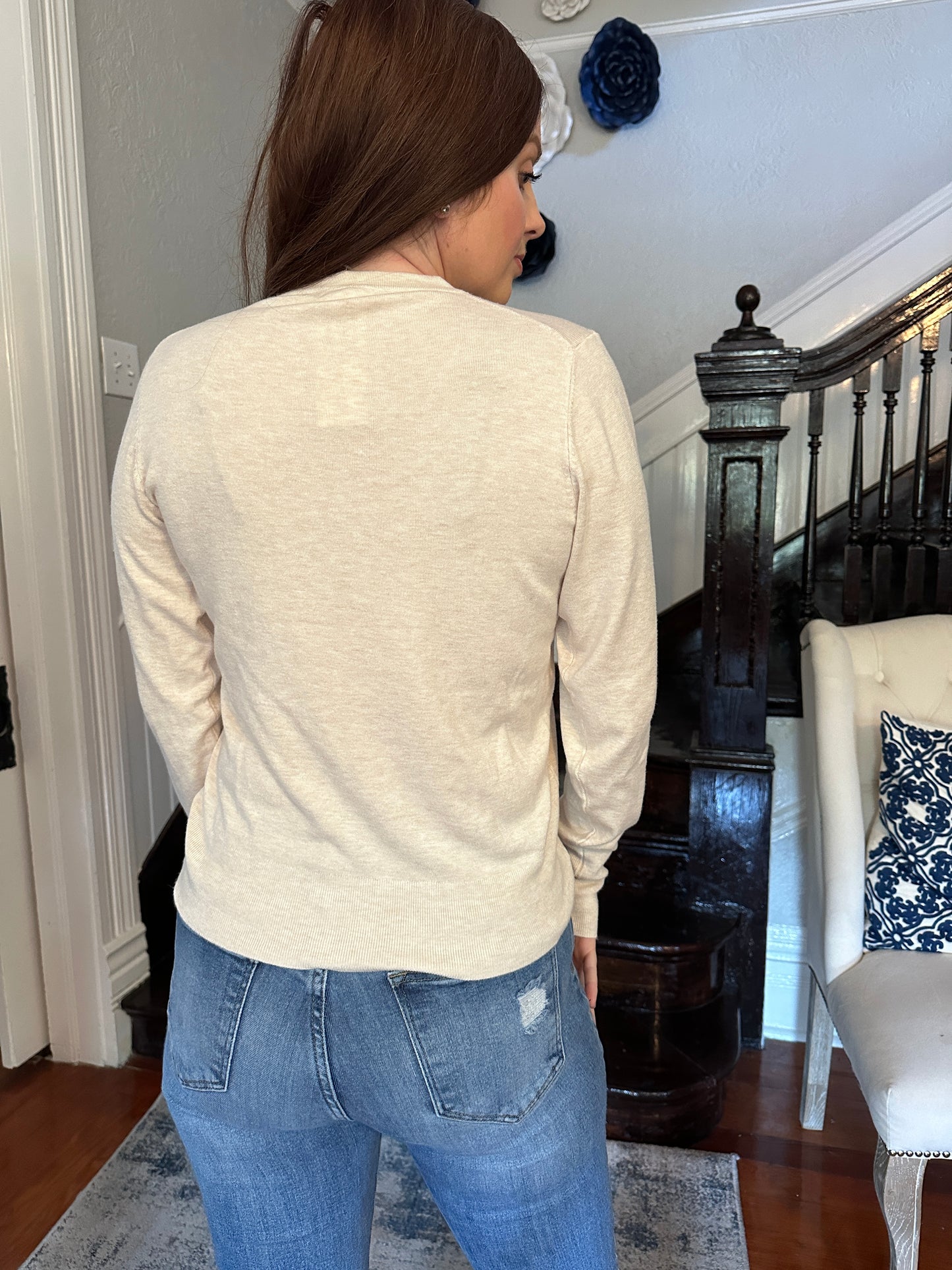 Oatmeal Basic Sweater