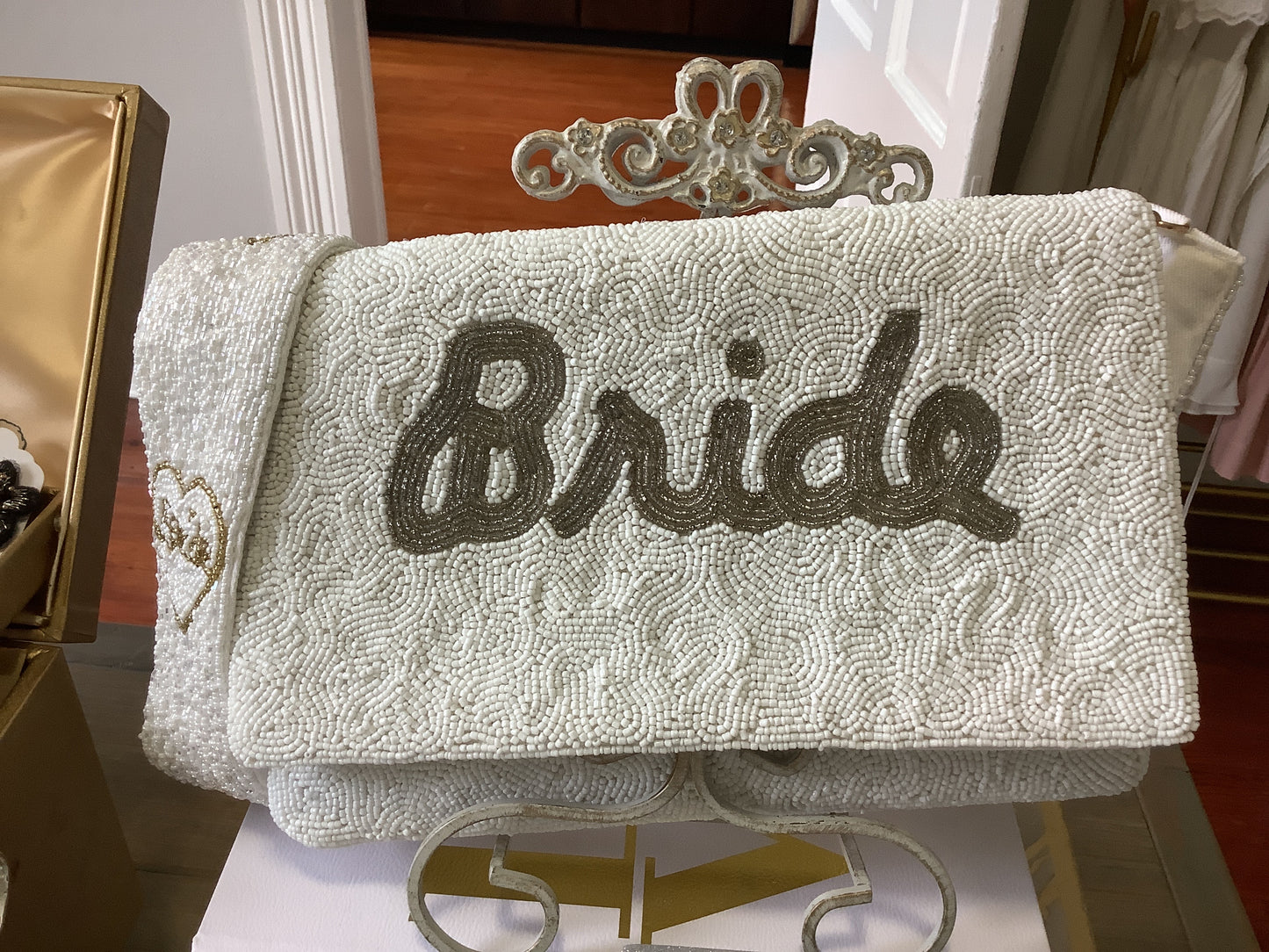 Bride beaded clutch