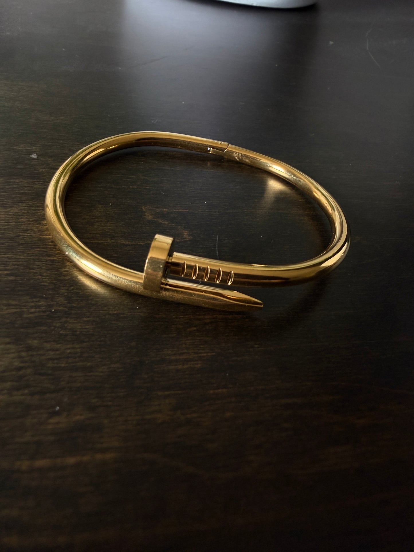 Gold statement bangle