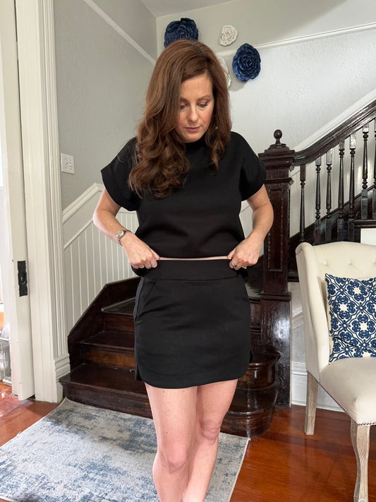 Black Active Skort