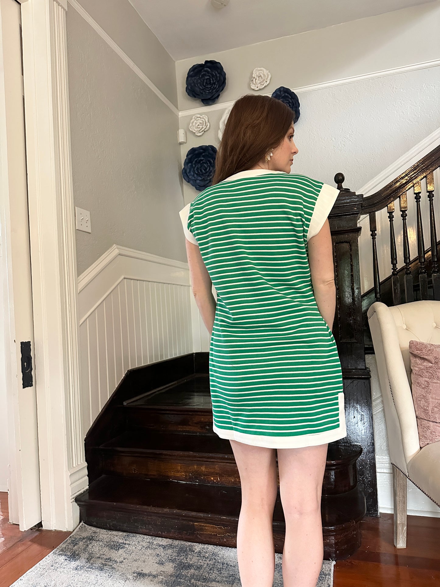 Green Striped Dress