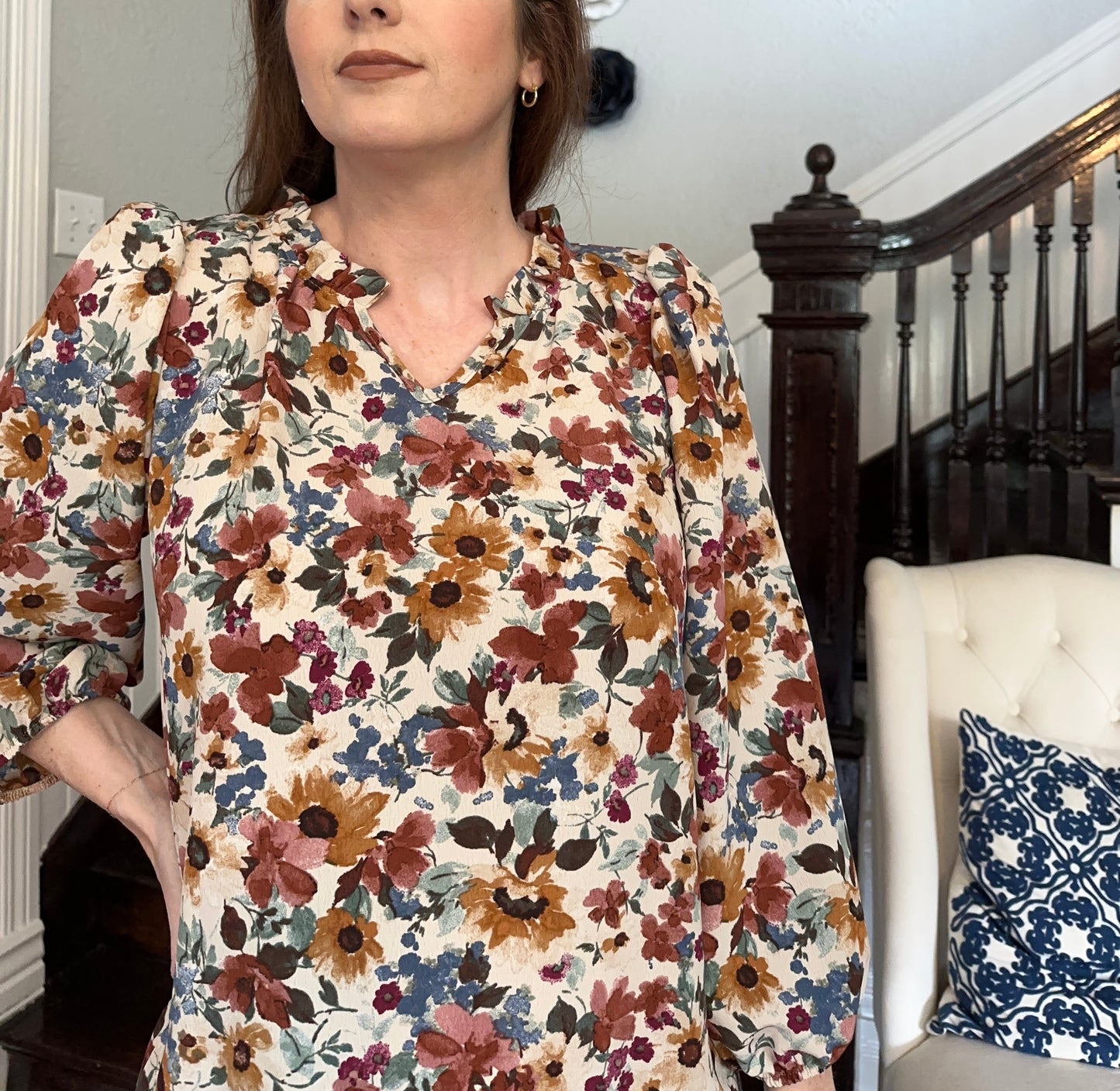 Autumn Floral Blouse