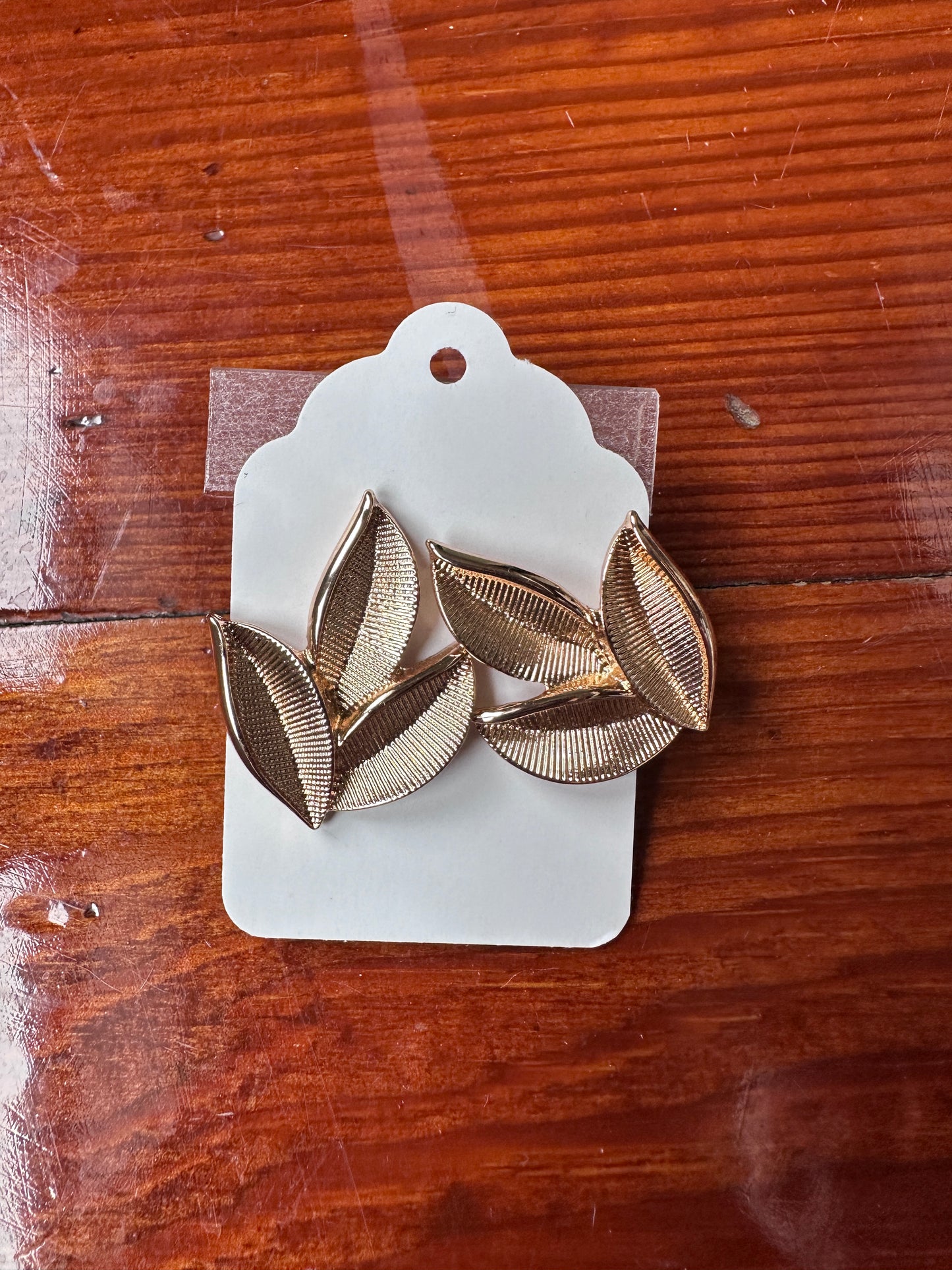 Leaf statement earrings