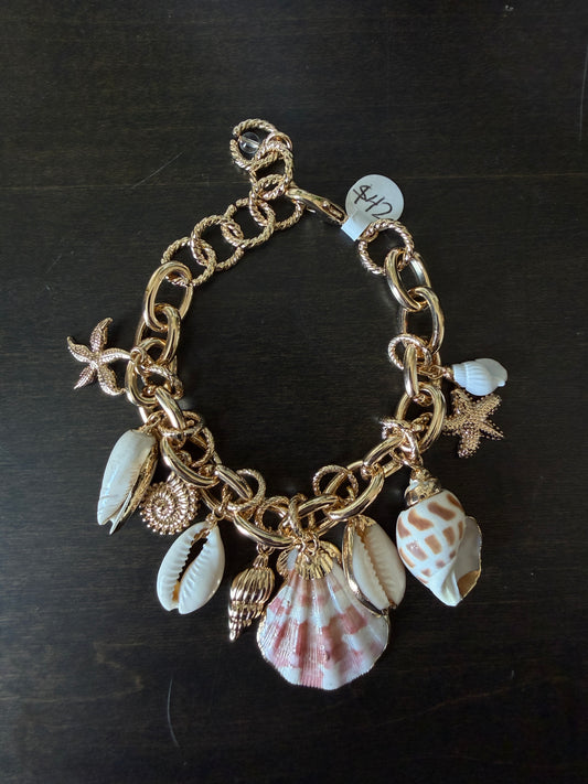 Sea shell charm bracelet