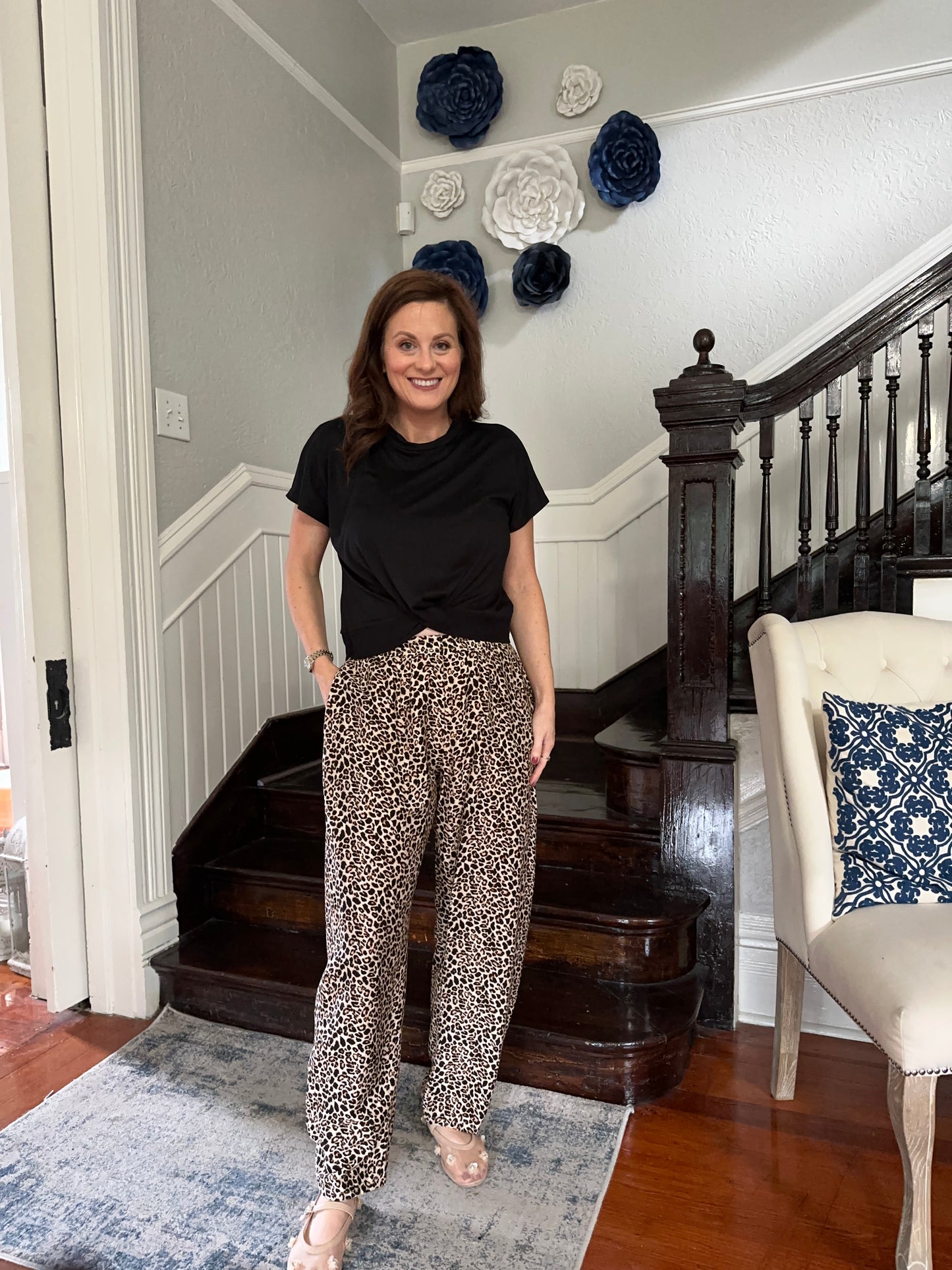 Tan Animal Print Pants