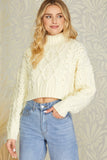 Cream Pearl Cable Sweater