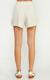 Cream Linen Buckle Shorts