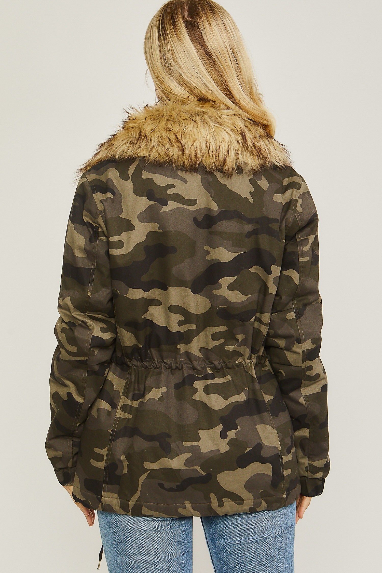 Camo Fur Jacket June and Company