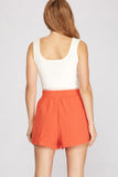 Orange Woven Shorts