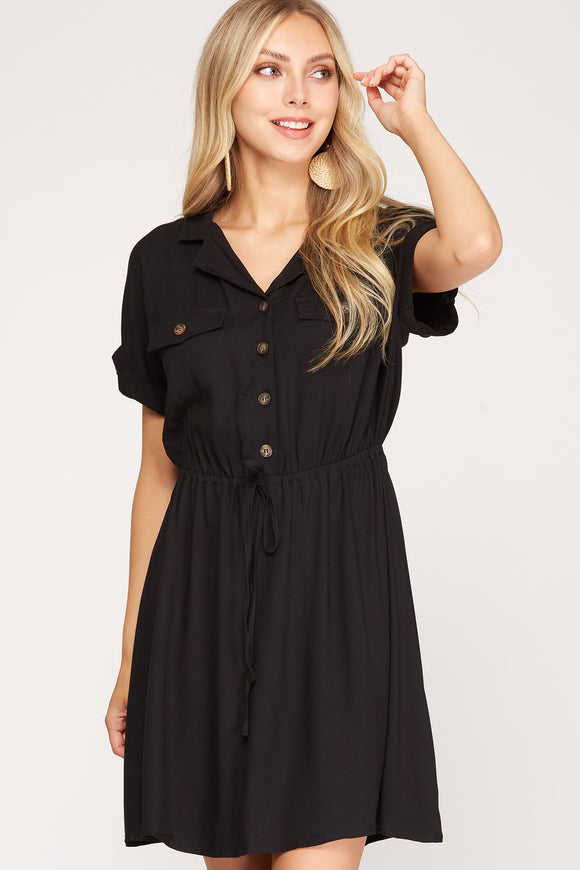 Black Cargo Dress