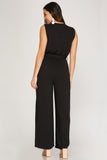 Black Sleeveless Jumpsuit
