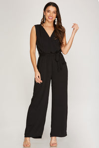 Black Sleeveless Jumpsuit
