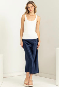 White Scoop Neck Tank